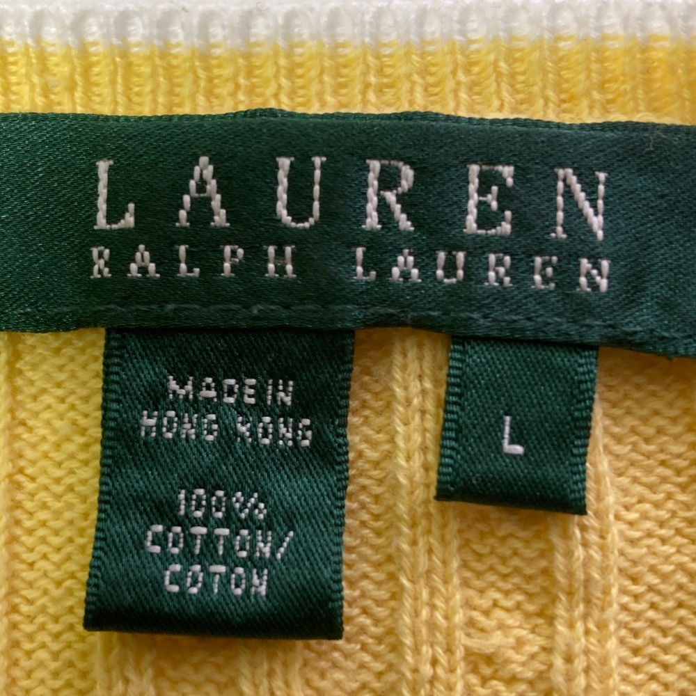 Ralph Lauren Women's V-Neck Sweater in Sunny Yellow - Picture 2 of 5